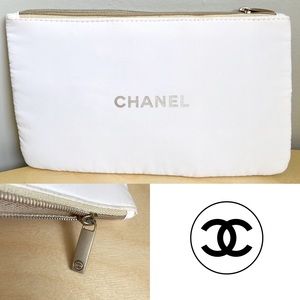 Chanel cosmetics bag 9”x5”
